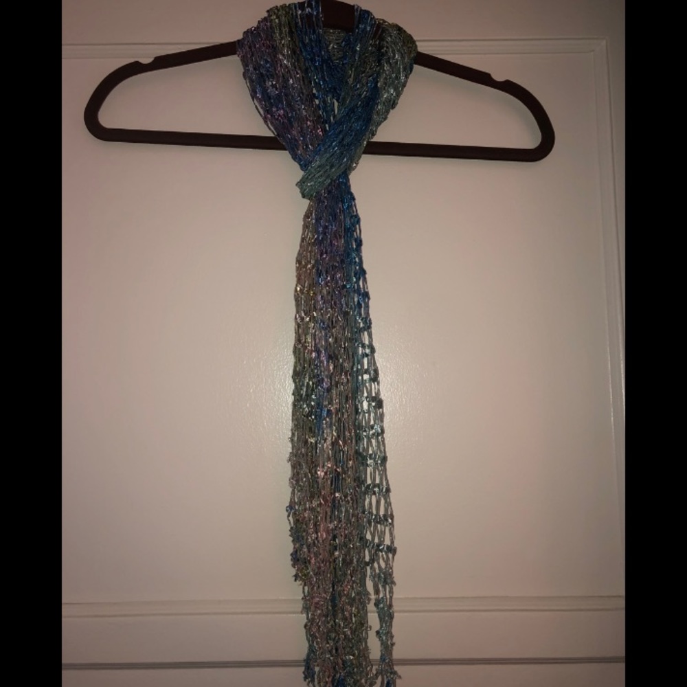 Blue Ombré Handmade Polyester Scarf